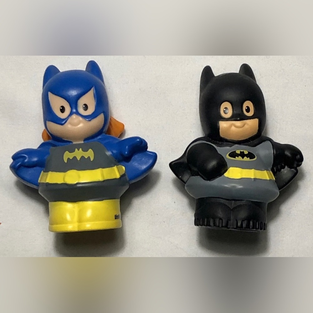 Fisher-Price Little People BATMAN & BATGIRL Figures DC Super Friends, 2011